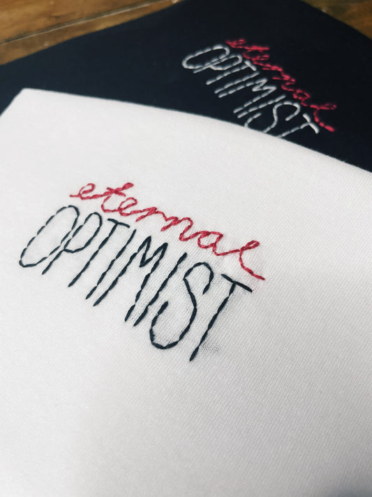 Eternal Optimist - Hand Embroidered Unisex T-Shirt