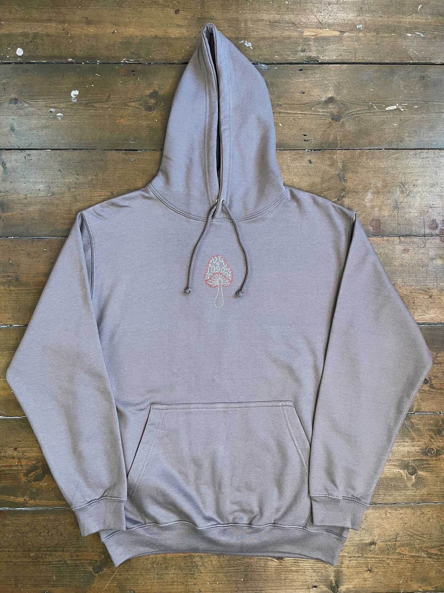 Mushroom Hand Embroidered Unisex Hoodie
