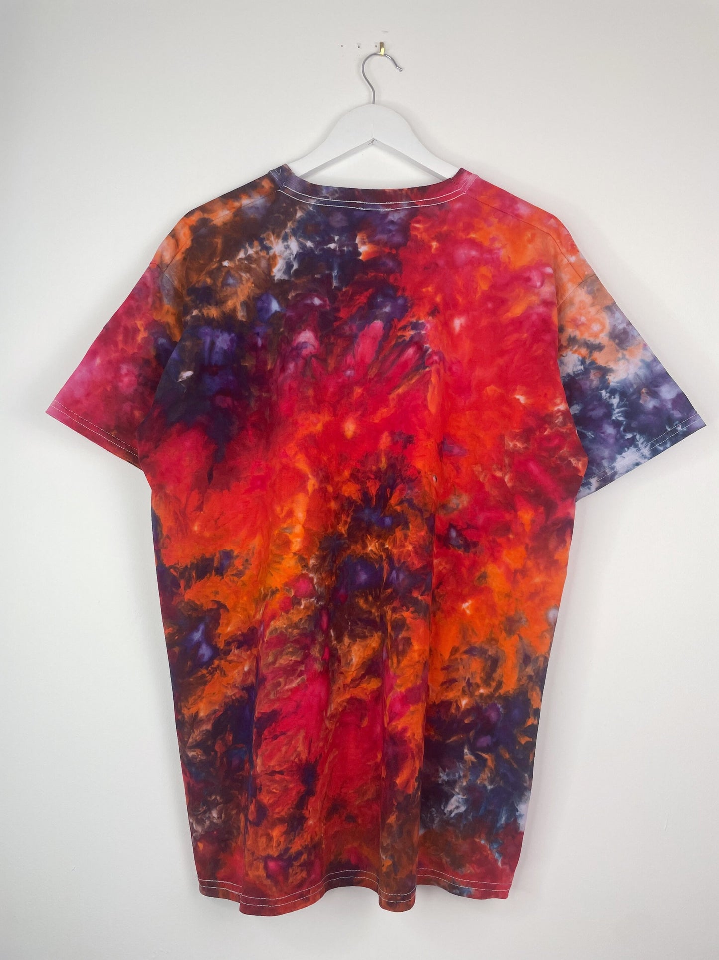 XL | Ice Dye Red Galaxy Hand Dyed Ice Tie Dye T-Shirt