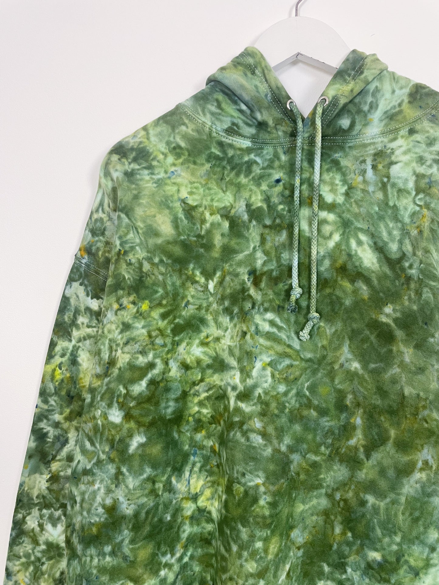 XXL | Ice Dye Green Hand Dyed Pullover Hoodie