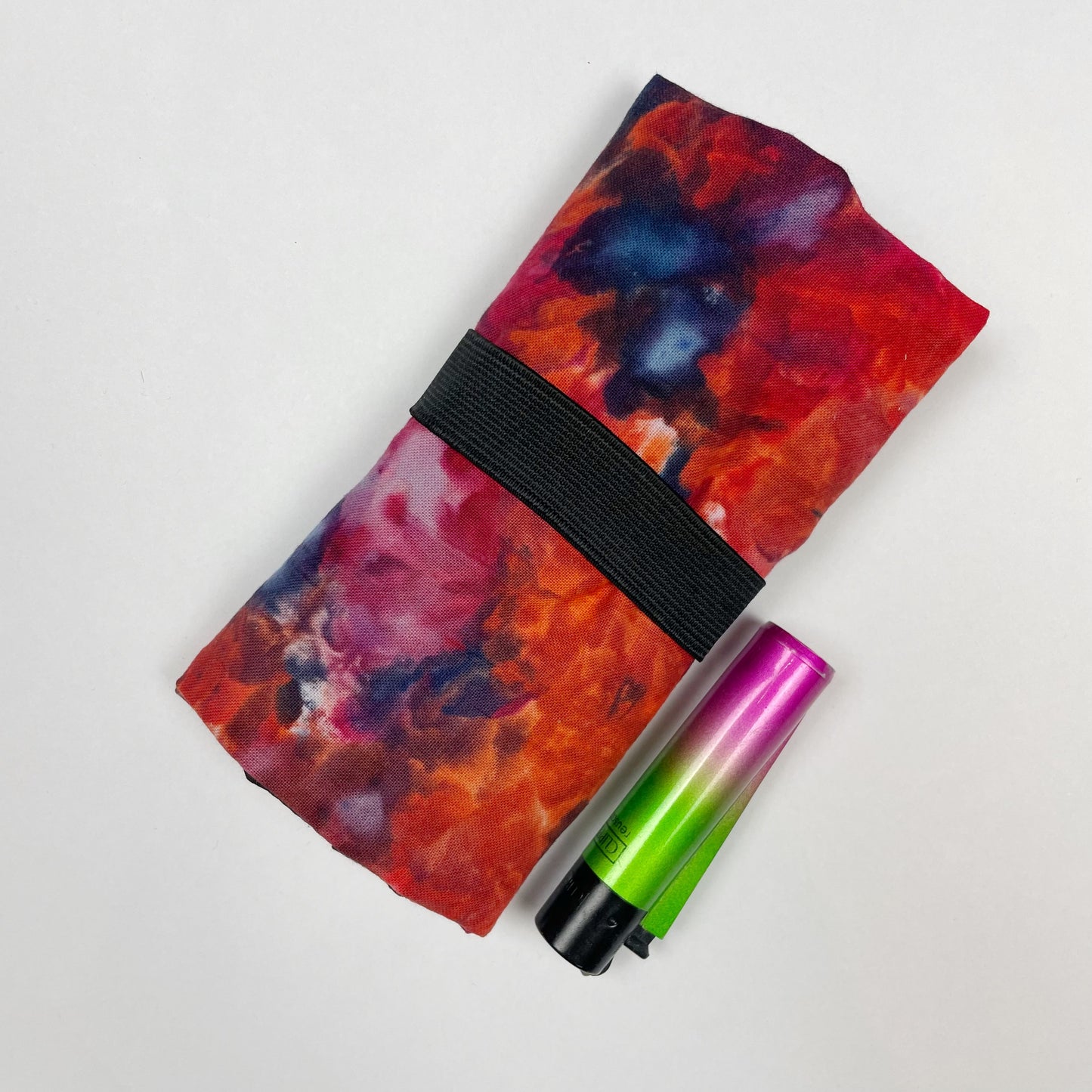 Handmade Red Galaxy Ice Dye Tobacco Pouch