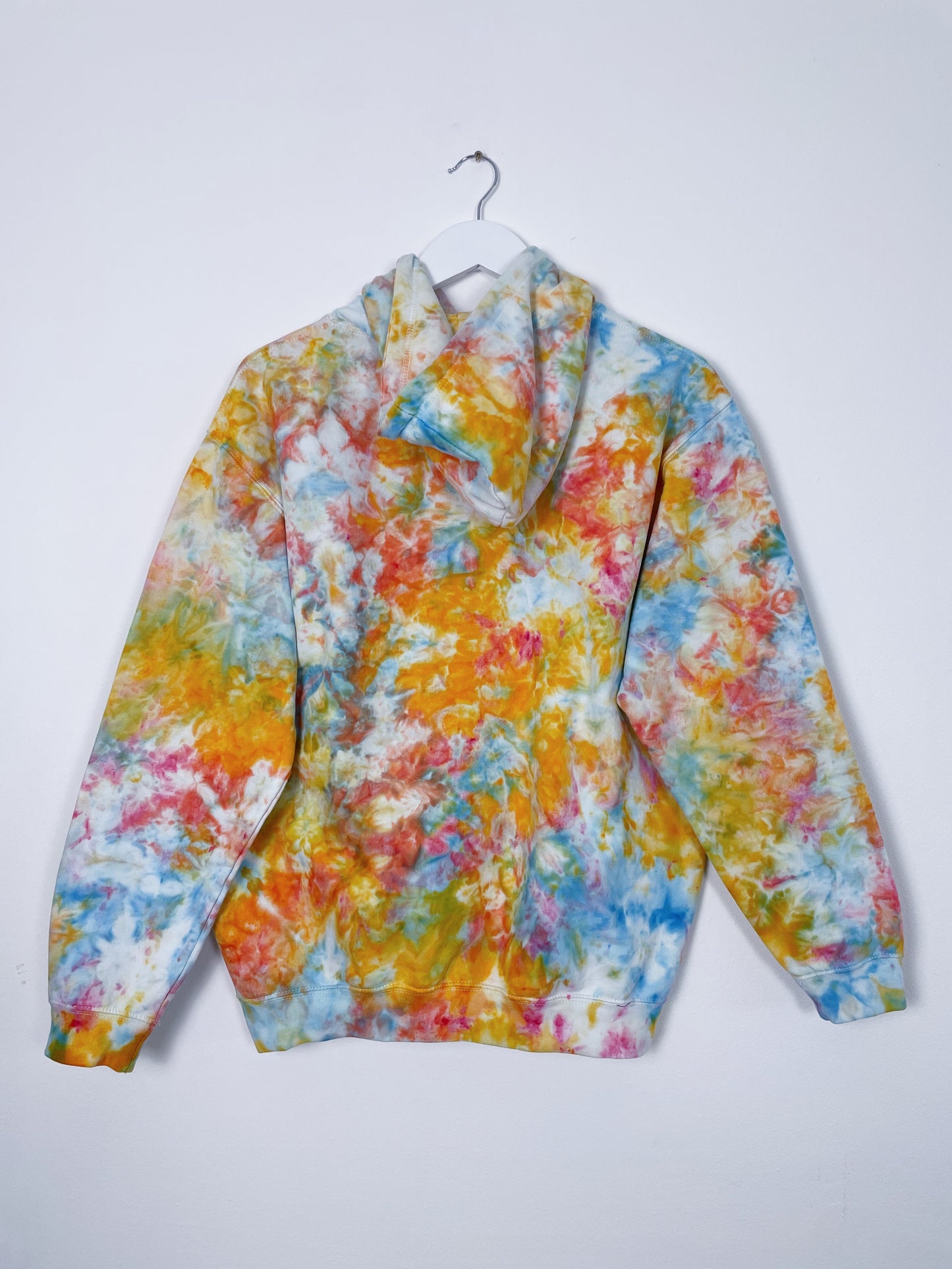 M | Ice Dye Sunset Multicolour Hand Dyed Pullover Hoodie