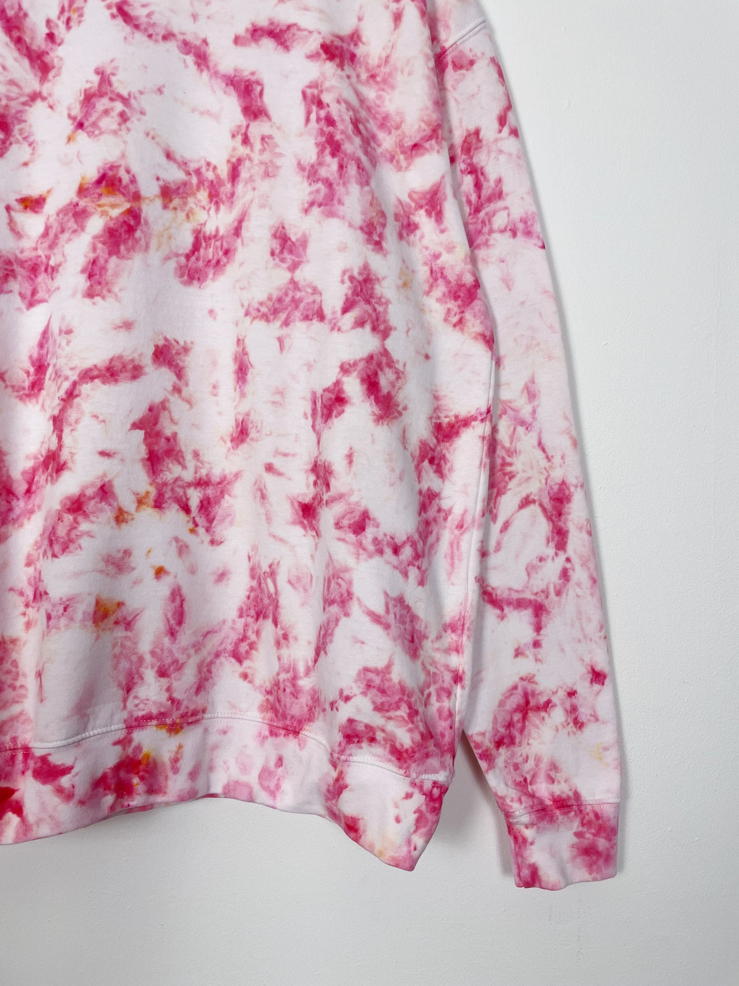 L | Ice Dye Pink Hand Dyed Sweatshirt