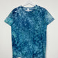 S | Ice Dye Ocean Blue Hand Ice Tie Dye T-Shirt