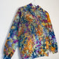 S | Ice Dye Blue Sunrise Multicolour Hand Dyed Pullover Hoodie