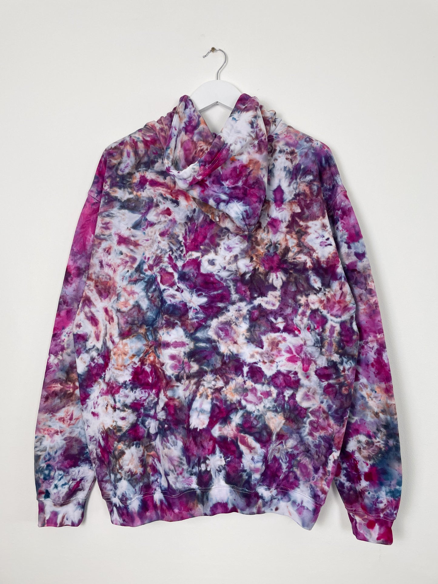 L | Ice Dye Berry Storm Hand Dyed Pullover Hoodie
