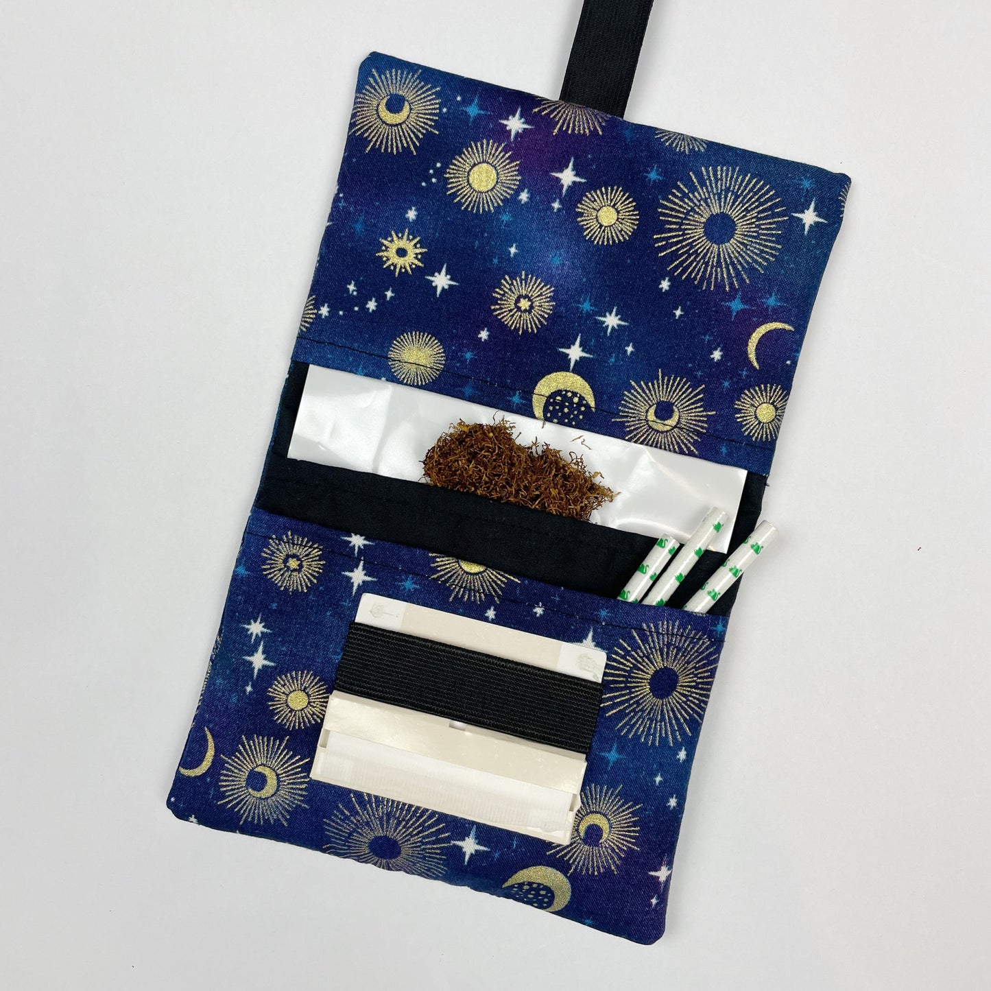 Handmade Tobacco Pouch | Celestial Print Rolling Tobacco Storage Holder