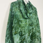 Ice Dye Dark Green Hand Dyed Zip Up Hoodie