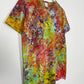 S | Ice Dye Rainbow Multicolour Hand Dyed Ice Tie Dye T-Shirt
