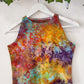 Ice Dye Rainbow Crop Vest
