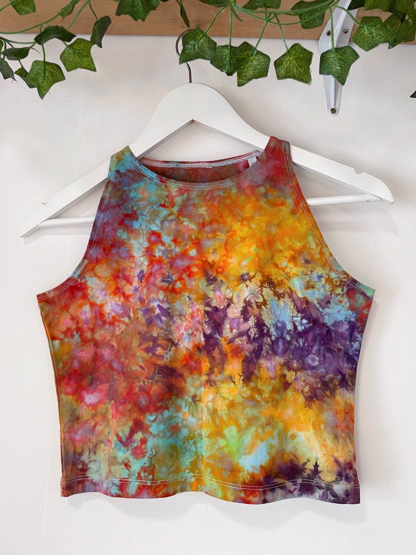 Ice Dye Rainbow Crop Vest