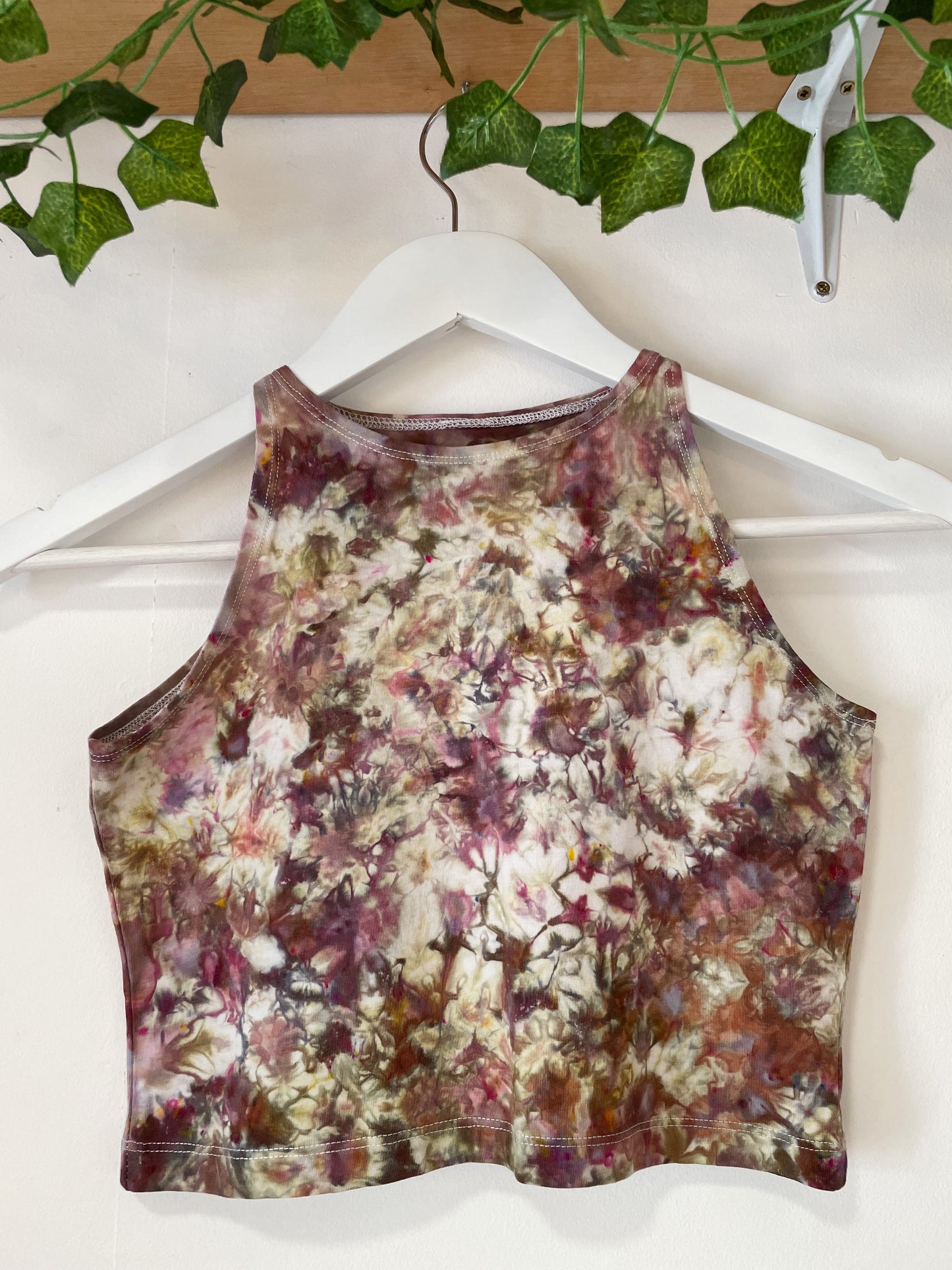 Ice Dye Mushroom Crop Vest