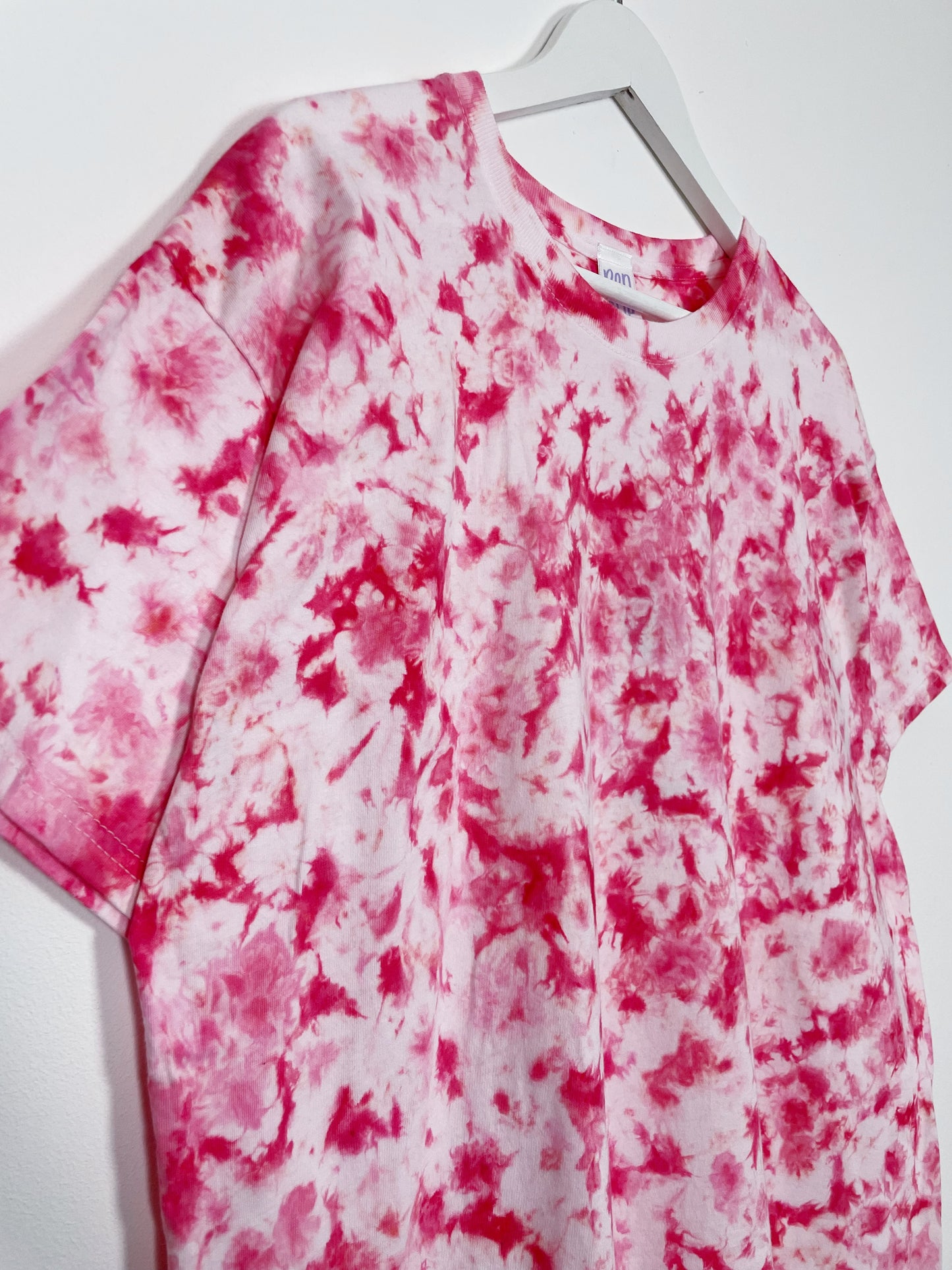 XL | Ice Dye Pink Hand Dyed Ice Tie Dye T-Shirt