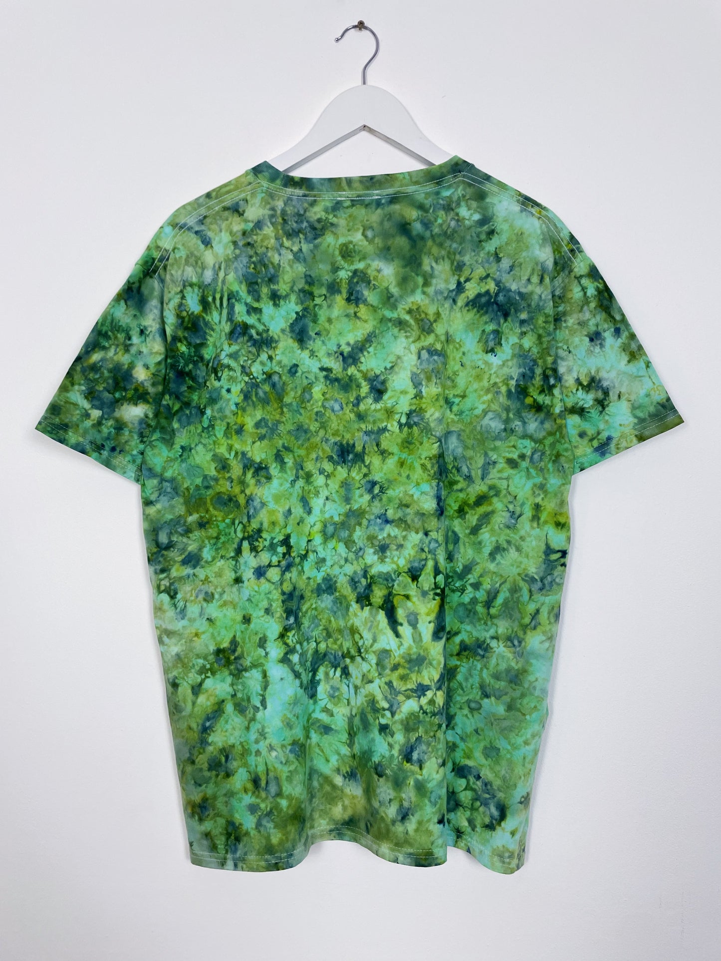 L | Ice Dye Green Hand Dyed Ice Tie Dye T-Shirt