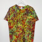 L | Ice Dye Rainbow Multicolour Hand Dyed Ice Tie Dye T-Shirt