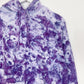 M | Ice Dye Purple Hand Dyed Pullover Hoodie
