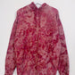 L | Ice Dye Crushed Raspberry Hand Dyed Pullover Hoodie