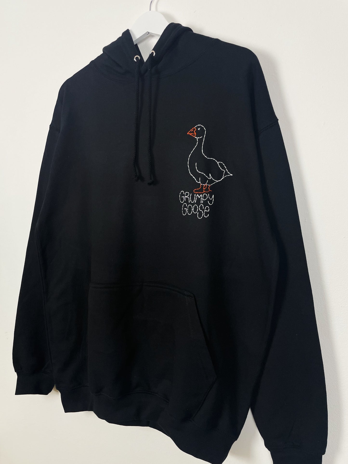 Grumpy Goose Hand Embroidered Unisex Hoodie