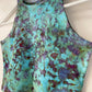 Ice Dye Blue/Purple/Green Crop Vest