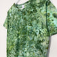 S | Ice Dye Dark Green Hand Dyed Ice Tie Dye T-Shirt