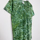 S | Ice Dye Dark Green Hand Dyed Ice Tie Dye T-Shirt