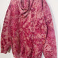 XL | Ice Dye Crushed Raspberry Hand Dyed Pullover Hoodie