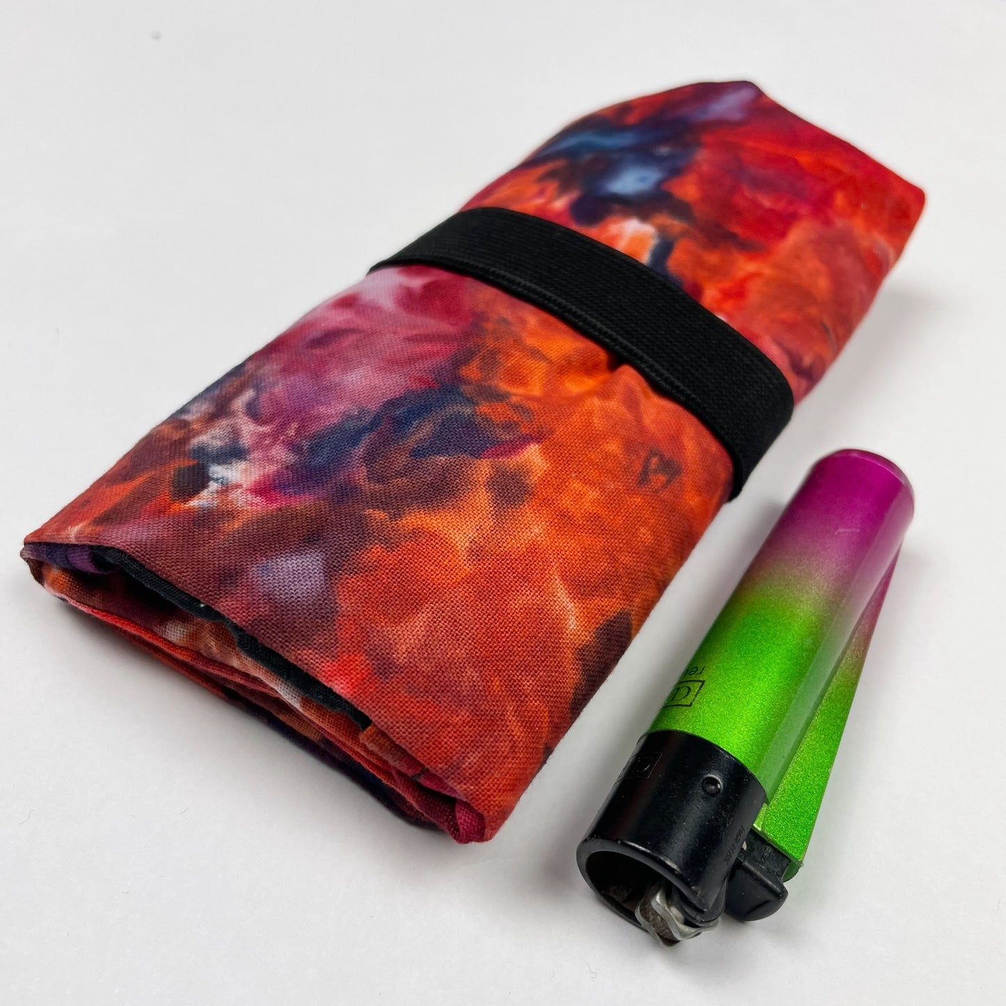 Handmade Red Galaxy Ice Dye Tobacco Pouch