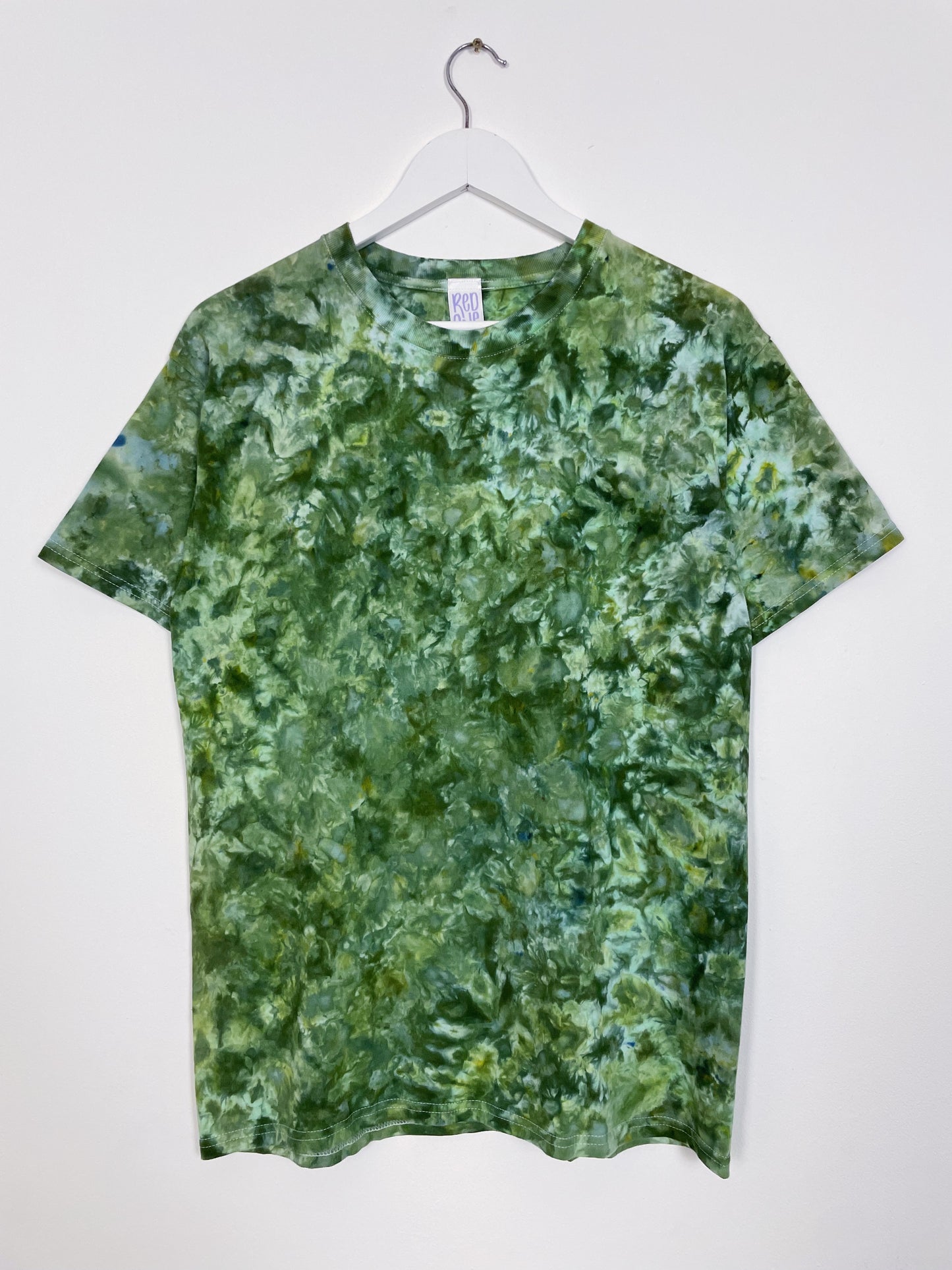 M | Ice Dye Dark Green Hand Dyed Ice Tie Dye T-Shirt