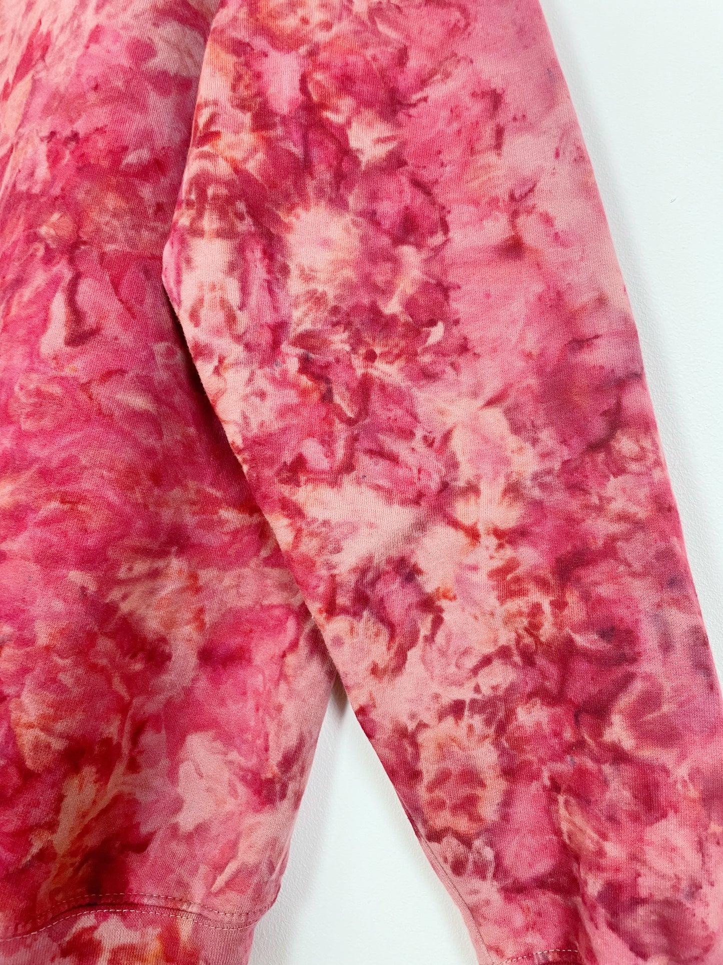 M | Ice Dye Crushed Raspberry Hand Dyed Pullover Hoodie
