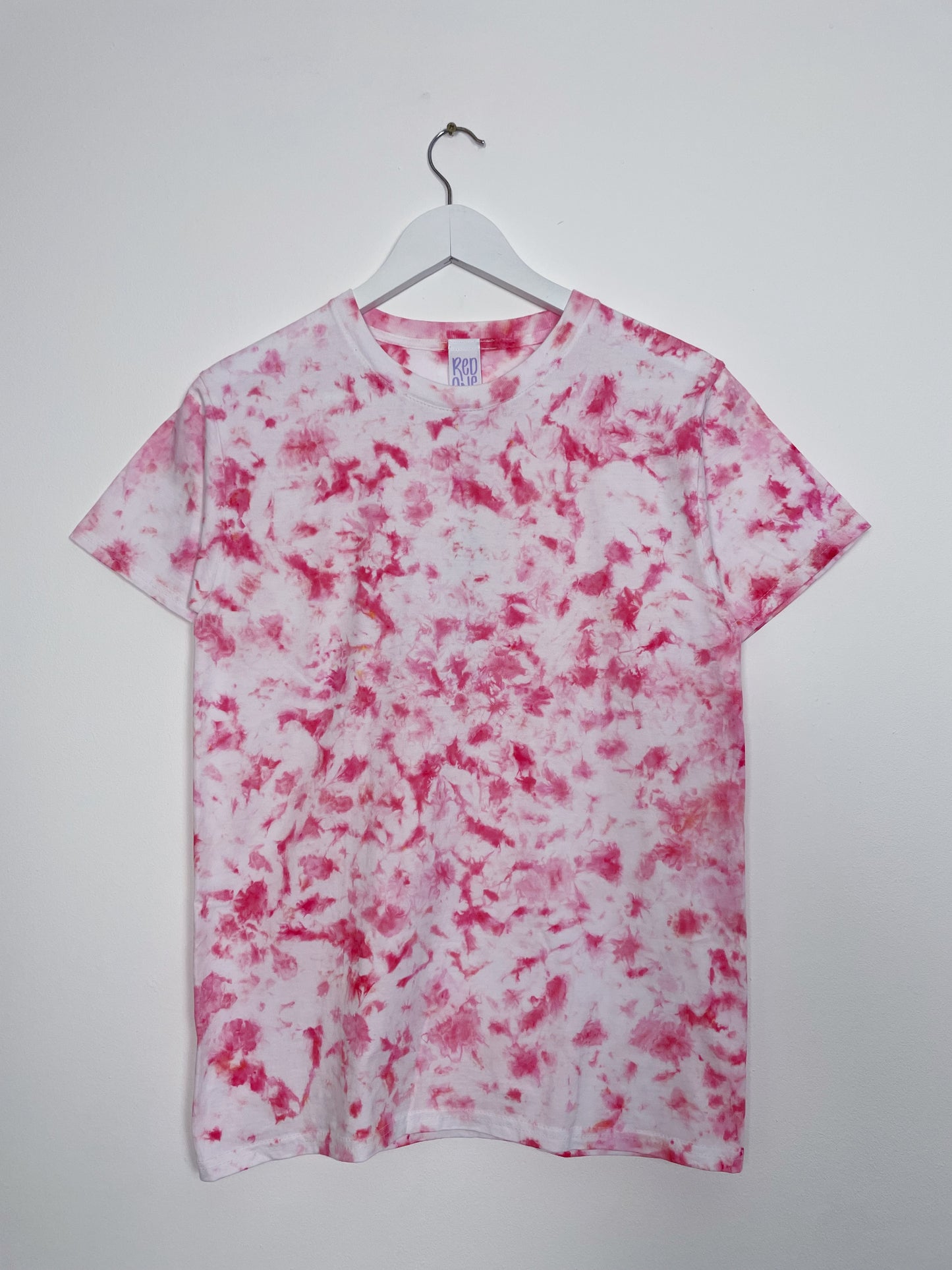 S | Ice Dye Pink Hand Dyed Ice Tie Dye T-Shirt