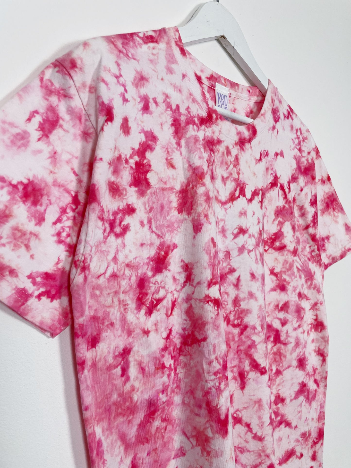 M | Ice Dye Pink Hand Dyed Ice Tie Dye T-Shirt