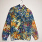 S | Ice Dye Blue Sunrise Multicolour Hand Dyed Pullover Hoodie