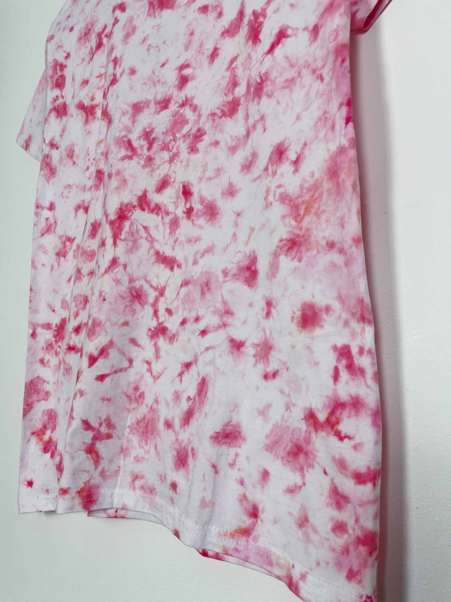S | Ice Dye Pink Hand Dyed Ice Tie Dye T-Shirt