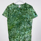 S | Ice Dye Dark Green Hand Dyed Ice Tie Dye T-Shirt