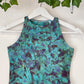Ice Dye Blue/Purple/Green Crop Vest