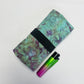 Handmade Purple, Blue and Green Ice Dyed Tobacco Pouch