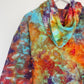 XL | Ice Dye Rainbow Multicolour Hand Dyed Pullover Hoodie