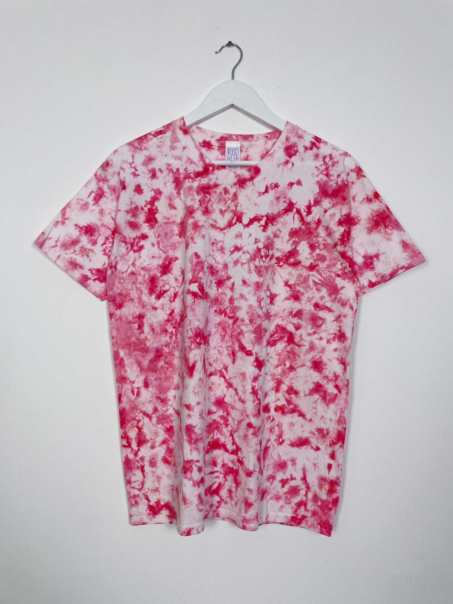 M | Ice Dye Pink Hand Dyed Ice Tie Dye T-Shirt