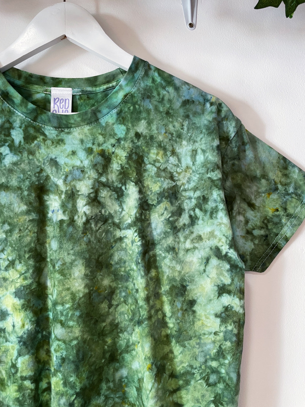 M | Ice Dye Dark Green Hand Dyed Ice Tie Dye T-Shirt