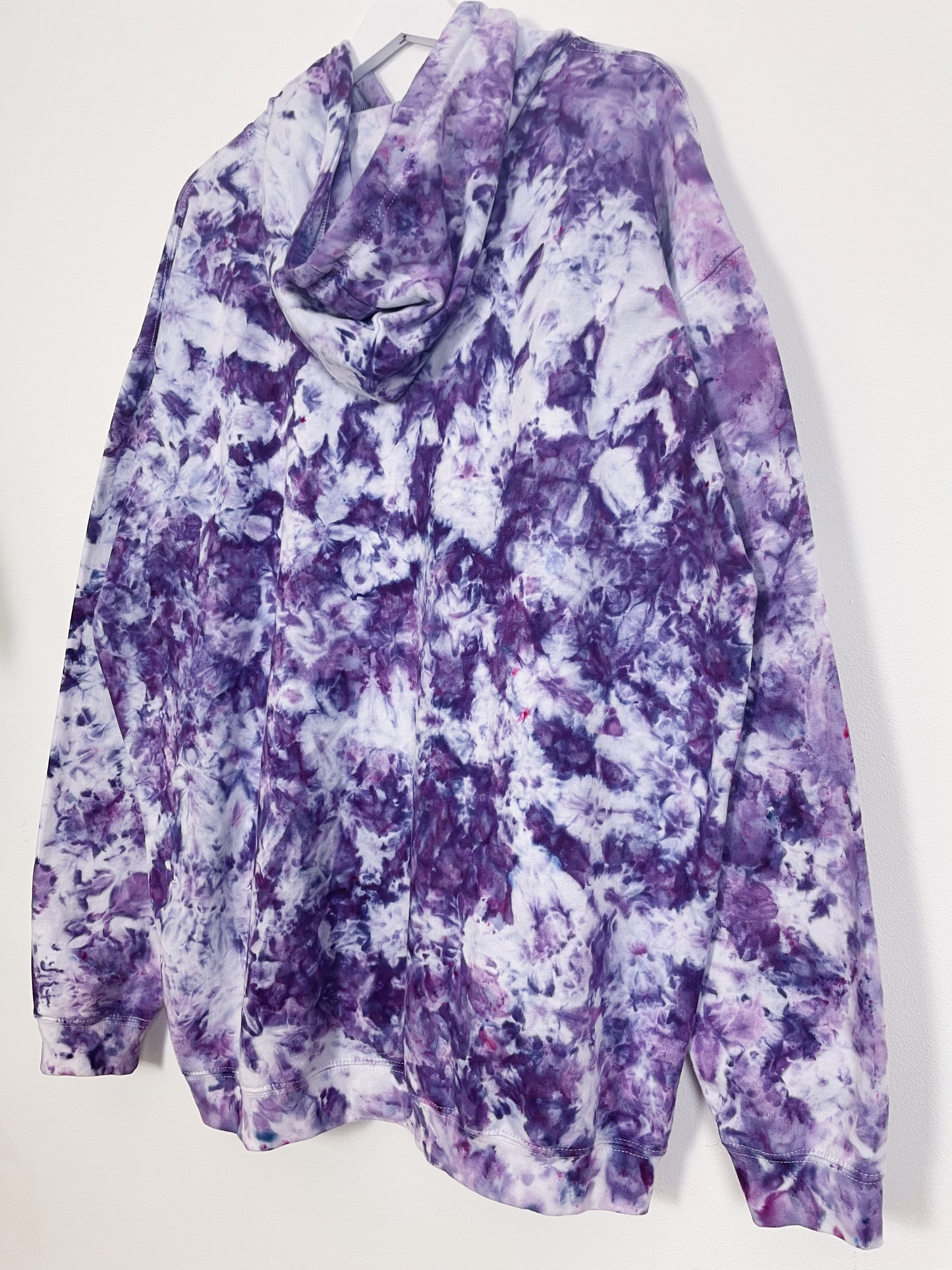 XXL | Ice Dye Purple Hand Dyed Pullover Hoodie
