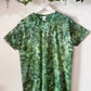 M | Ice Dye Dark Green Hand Dyed Ice Tie Dye T-Shirt