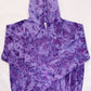 Ice Dye Purple Hand Dyed Zip Up Hoodie