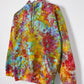 S | Ice Dye Rainbow Pink Multicolour Hand Dyed Pullover Hoodie
