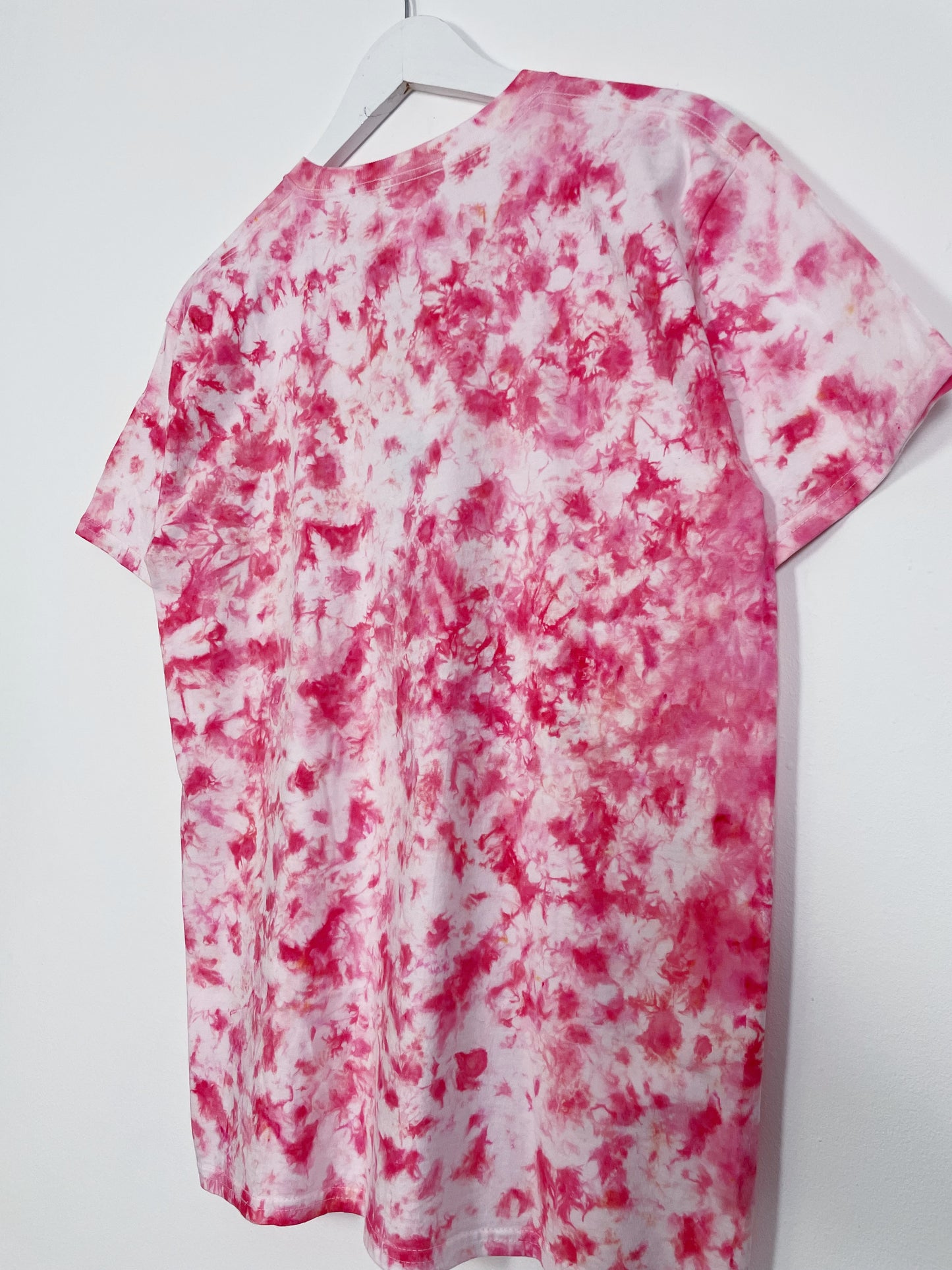 M | Ice Dye Pink Hand Dyed Ice Tie Dye T-Shirt