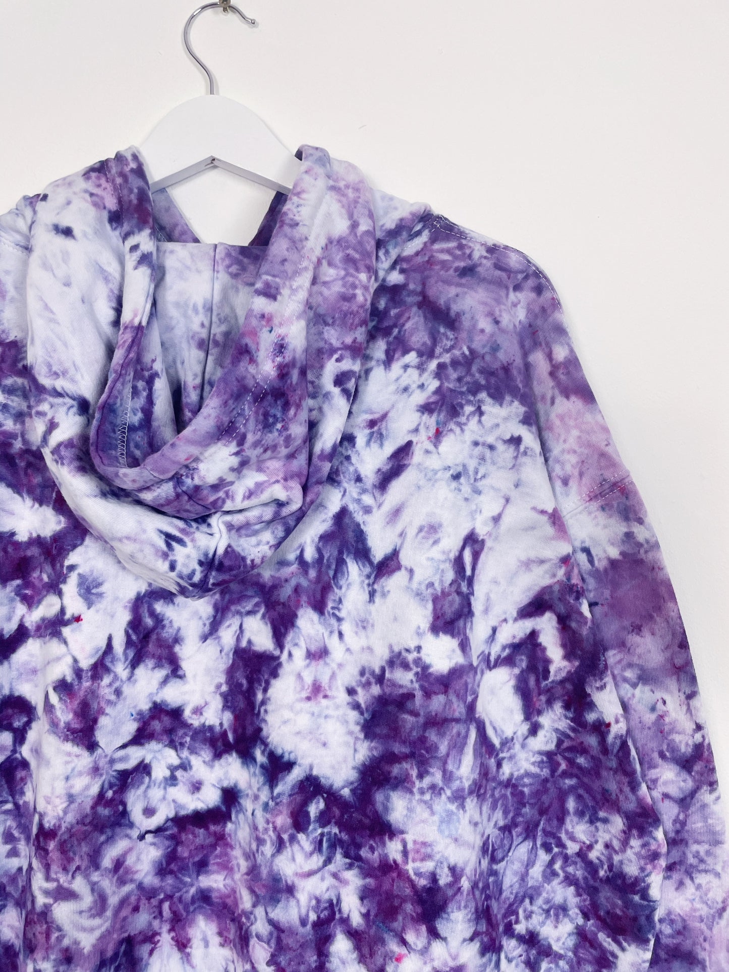 XXL | Ice Dye Purple Hand Dyed Pullover Hoodie