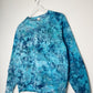 S | Ice Dye Ocean Blue Hand Dyed Sweatshirt