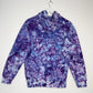 S | Ice Dye Purple Hand Dyed Pullover Hoodie