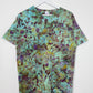 L | Blue Orange Purple Ice Dye Hand Dyed T-Shirt