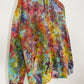 L | Ice Dye Rainbow Pink Multicolour Hand Dyed Pullover Hoodie