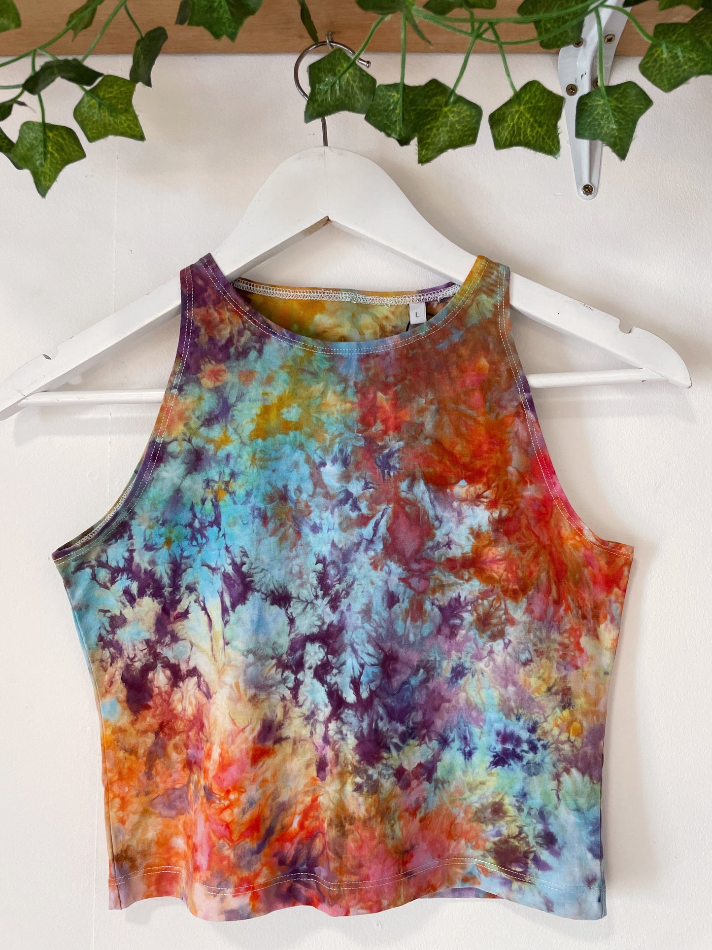 Ice Dye Rainbow Crop Vest